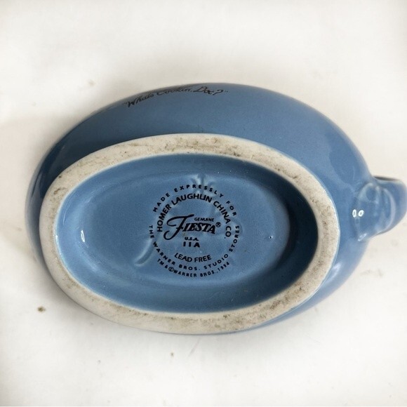 FIESTA WARE Bugs Bunny Blue Gravy Boat Warner Bros Looney Tunes Homer Laughlin - Picture 4 of 9